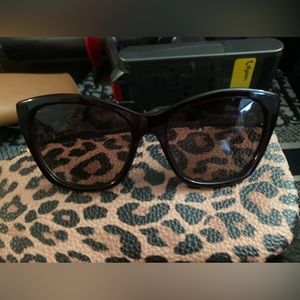 Brownish Red Square Cat Eye Sunglasses by Salvador’s Ferragamo